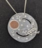 Sterling silver rocket pendant, Silver space jewellery, Moving jewellery  - Image 1