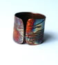 Etched copper raven ring - adjustable size - Image 4
