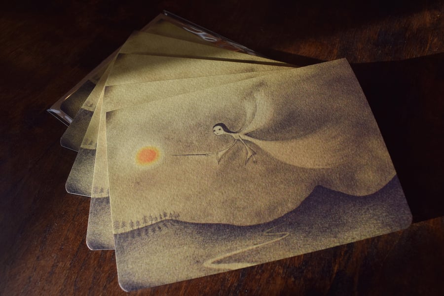 Moon Angel Winter Cards - Set of 6