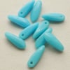 10  Light Blue Preciosa Czech Glass Dagger Beads