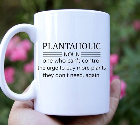 Personalised Plant-a-holic noun Garden Gift Mug - Funny Gift Idea