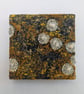 Coastal Dreams Textile Art: burnt orange - DEEP UNFRAMED - Image 1