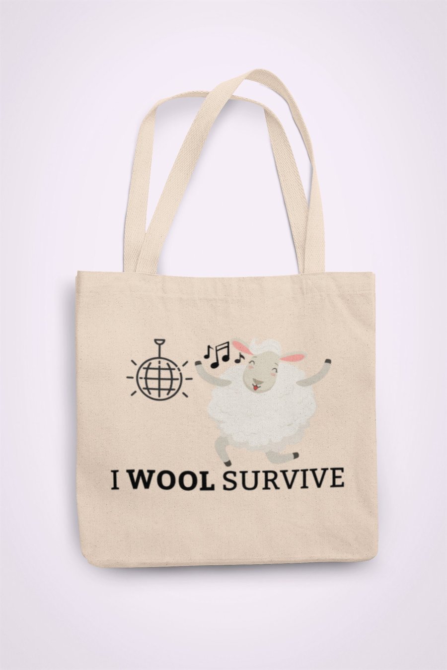 i Wool Survive Tote Bag Reusable Cotton bag - funny birthday present gift 