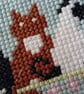1.12TH SCALE CROSS STITCHED RUG WITH CATS - Image 2