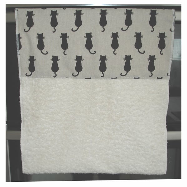 Roller Towel Rolling Cat Kitchen Tea Towel Black Cats