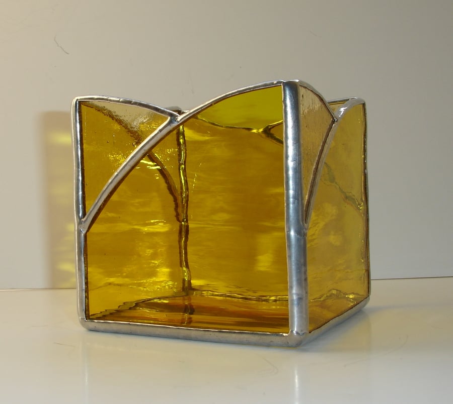 Stained Glass Tea Light Holder