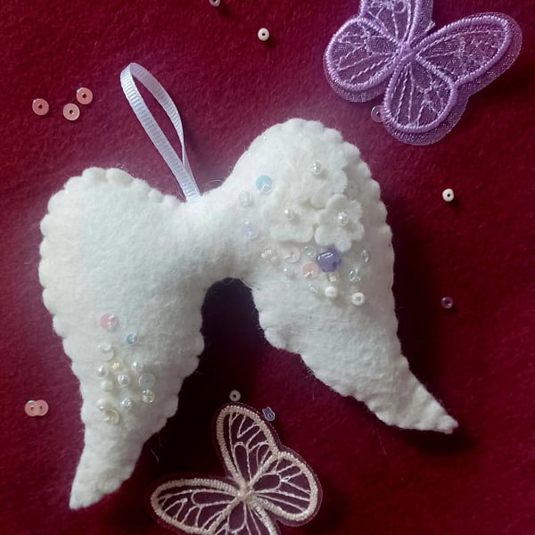 Handmade and Personalised Decorative  Angel Wings Hanging