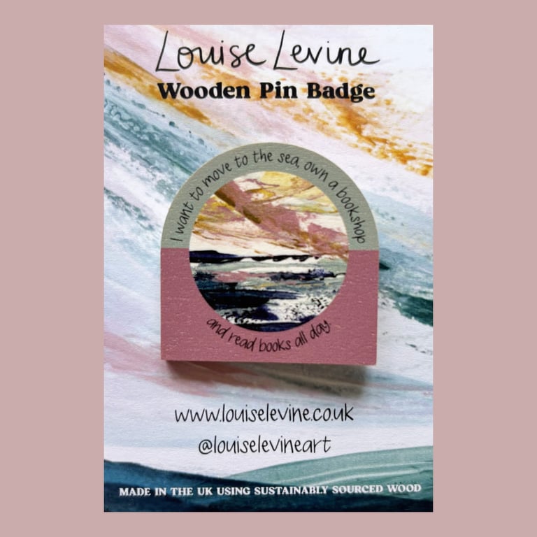 ‘Bookshop’ Seascape Pin Badge
