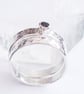 Sapphire Engagement Wedding Ring Set ,  Sterling Silver Fully Hallmarked - Image 3
