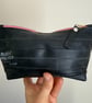 Unlined Inner Tube Bag - Pink Zip and Writing - Wipe Clean Zip Storage Bag