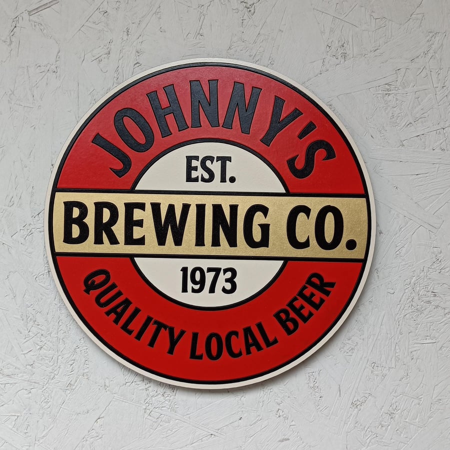 Personalised bar beer coaster pub sign 