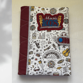 MUSIC ROCKS A5 Reusable Book Cover & Notebook