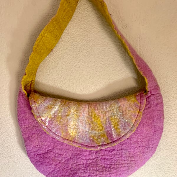 Perfectly Imperfect Pink Felted Handbag