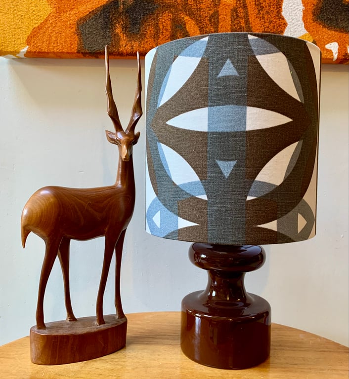 Koster design by Lisbeth Alexandersson Boras Brown 60s Lampshade 