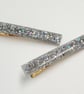 Silver Glitter Hair Clips Holographic - Image 7