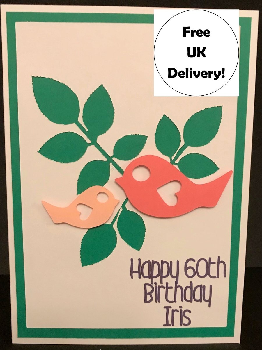 Birds on Leaves - Special Birthday Personalised Card