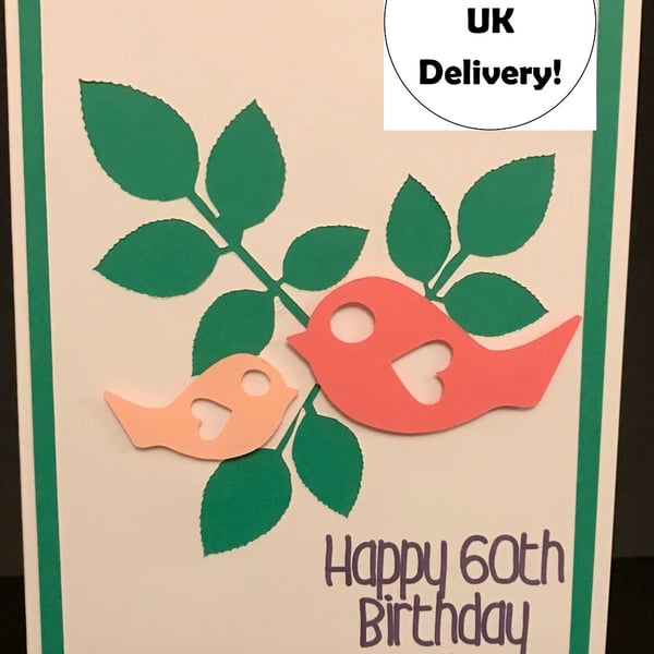 Birds on Leaves - Special Birthday Personalised Card