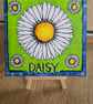Daisy - original acrylic painting on a mini canvas 