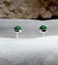 Malachite & Sterling Silver Earrings - Image 2