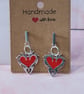 Razor Heart Earring and Pendant Set
