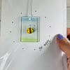 Bee happy - fused glass keepsake card