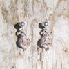 Sterling Silver and Rose Quartz Earrings (ERGSDGPK1) - UK Free Post