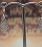 Drops of Sunshine - Sunflower Mandala dropper earrings - Sterling Silver 