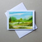original art watercolour landscape greetings card ( ref FA 409 C1 )