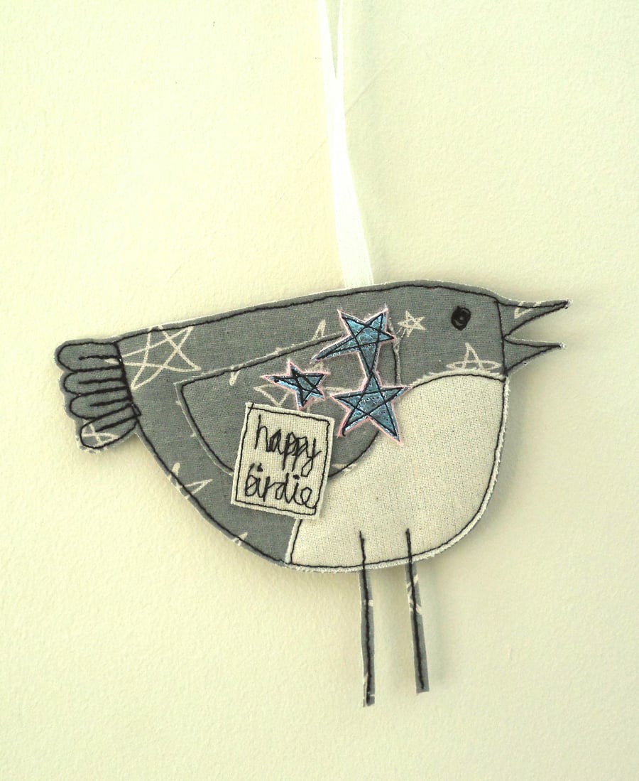 Birdie - 'Happy Birdie Blue Stars'