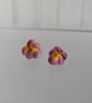 Pansy studs