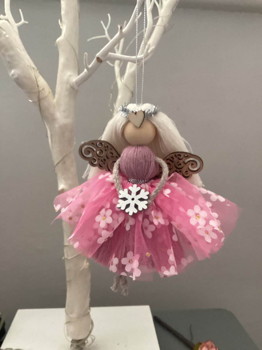 Xmas hanging angel decoration - guardian angel - fairy 