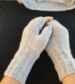 Knitted fingerless gloves, Merino wool mittens, Hand warmers, Gift for women  - Image 3