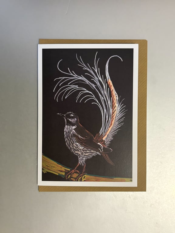 Lyrebird A5 Greeting Card