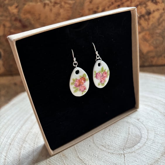 Handmade Ceramic Earrings, One of a Kind,  Eco Friendly Gifts, Unique.