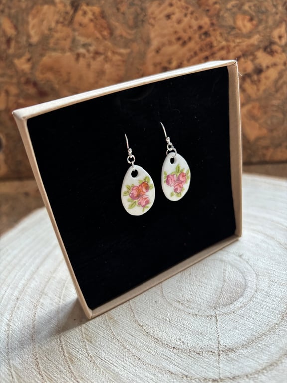 Handmade Ceramic Earrings, One of a Kind,  Eco Friendly Gifts, Unique.