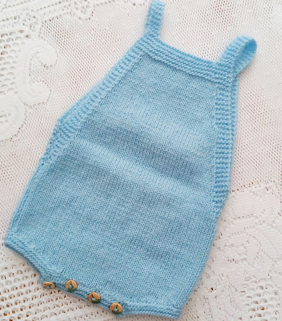 Hand Knitted Romper for a Baby, Baby Shower Gift, Baby Gift