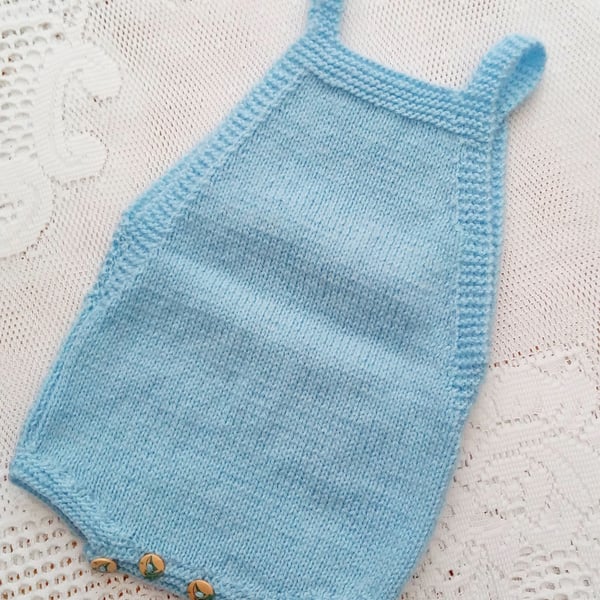 Hand Knitted Romper for a Baby, Baby Shower Gift, Baby Gift