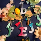 Handmade resin Initial keyrings. Any letter!