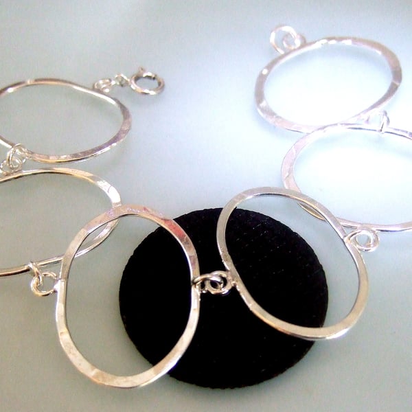 Recycled Sterling Silver Large Oval Link Bracelet