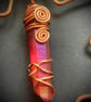 Celestial Copper Star with Pink Aurora Point, Handmade Christmas Decoration.   - Image 5