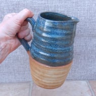 Jug or pitcher handthrown stoneware pottery ceramic handmade water milk wine