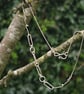  Silver Paperclip and Circles Chain Link Necklace - Image 1