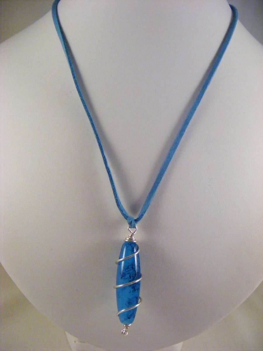 Seconds Sunday Turquoise and Silver Pendant Necklace