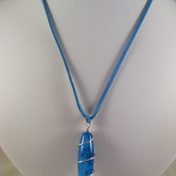 Seconds Sunday Turquoise and Silver Pendant Necklace