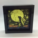 Moonlight hare - stained glass mini panel