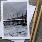 Dark Skies. Blank Card. Original Watercolour 260186