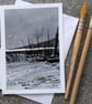 Dark Skies. Blank Card. Original Watercolour 260186 - Image 1