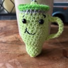 Handmade Green Stanley Cup Keyring – Wool with Safety Eyes (3 Inches Tall)