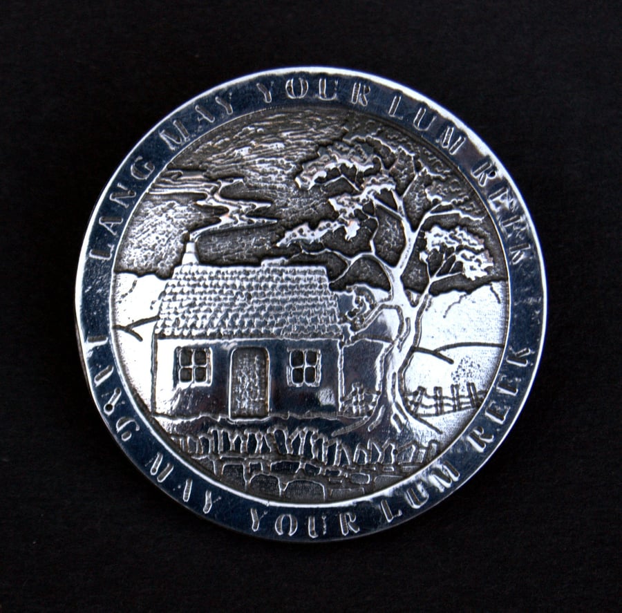 Scottish Bothy Pewter Brooch