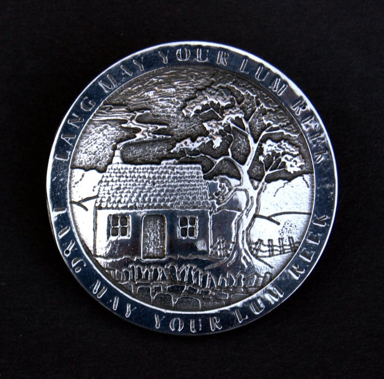 Scottish Bothy Pewter Brooch
